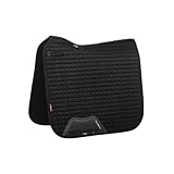 LeMieux Prosport Suede Dressage Square Dressur-Schabracke, Schwarzes Wildleder, quadratisch, L