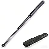 Nayels Teleskopischer Wanderstock, Schwarz, Metall, 3-teilig, Anti-Rutsch Griff, Glasbrecher-Spitze,...