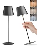 FUYO LED Tischlampe Kabellose 2er Set USB-C-Ladung Akku-Tischleuchte Outdoor mit Touch Stufenlos...