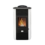 STUFE A PELLET ITALIA Siberia Idro 15 KW WiFi | Hydro-Pelletöfen für Heizung und Warmwasser...