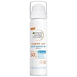 Garnier Super UV Over Make-up Spray mit LSF 50+, Schutz für das Gesicht gegen UV-Strahlen und...