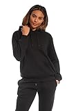 Light & Shade LSLSWT005 Super Soft Touch Loungewear Kapuzen-Sweatshirt-Oberteil für Damen, Schwarz,...