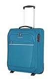 Travelite Bordtrolley Handgepäck Koffer leicht, 2 Rollen, Cabin, Weichgepäck Trolley klein mit...