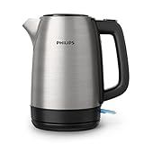 Philips Daily Collection Metall Wasserkocher – 1,7L, Leuchtanzeige, 360°-Basis,...