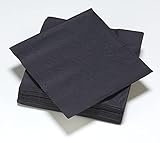 LE NAPPAGE ARTS DE LA TABLE Papierservietten, 33 x 33 cm, 2-lagig, Schwarz FSC, Zellulose, 33 x 33...