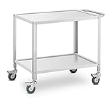 Royal Catering RCGW 12 Servierwagen 2 Borde 80 x 57 x 3,5 cm 100 kg 53 cm Abstand Servierwagen...