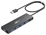 acer USB 3.0 Hub mit USB-C-Stromversorgung, Ultra Slim Typ-A Verteiler 4 Ports Multiport Adapter...