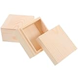 DOITOOL Kleiner Holzkisten 2 Stück aus Kiefernholz 85X75X45cm mit Deckel zur Aufbewahrung von...