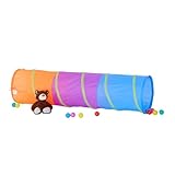 Relaxdays 10022470 Spieltunnel für Kinder, farbenfroher Krabbeltunnel f. Jungen und Mädchen,...