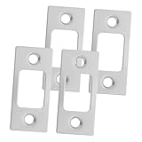 Sewroro 4 Stück Edelstahl Türschließblech Türfallenabdeckung für Zimmer Holztüren mit...