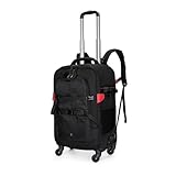 FREOJGU Rucksack-Trolley Trolley Fotografie Rucksack Professionelle Reise Koffer Gepäck Mit Rad(L)
