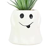 Dubbulon Geister Süßigkeitenschüssel - Halloween Süßigkeitenschale - Keramik Deko Figur Für...
