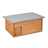 Relaxdays Igelhaus, Bausatz, Igelbau mit Boden, Rattenklappe & Labyrintheingang, Holz, HxBxT: 21 x...