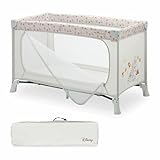 hauck Dream N Play Plus, Disney Pooh Friends Beige - Kinderreisebett mit Transporttasche - Großer...