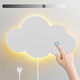 LED Wandleuchte mit Touch Schalter Kinder Dimmbar Nachtlicht Innen Warmweiß Wandlampe mit Stecker...