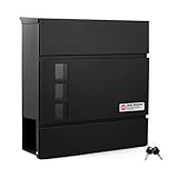 Zedelmaier Briefkasten mit Zeitungsfach Wandbriefkasten mit Schloss Postkasten Briefkästen Mailbox...