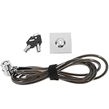 IMIKEYA Laptopschloss mit 1,9m Dickem Stahlkabel Universelles Sicherheitsschloss für Laptoppc und...
