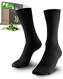 PAIXX Premium Bambus Socken Herren 43-46 & 39-42 - 4/8 Paar Schwarz - Anti-Schweiß, Antibakteriell,...