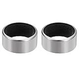 QUARKZMAN 2 Stück Weinflaschen-Halsbänder Edelstahl für Wein und Tropfringe mit Samtfilz...