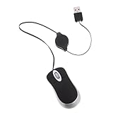 SECFOU Mini USB Kabelmaus mit Ergonomischem Design Tragbare und Teleskopische Computermaus für...