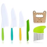 HOTUT Kindermesser, 6 Stück Kinder-Küchenmesser-Set, zum Schneiden und Kochen von Obst oder...