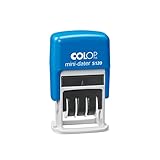 COLOP Mini-Dater S 120, Datum in deutsch (ZB 25. NOV. 2025), Abdruck blau, im Faltkarton, 6 x 5 x 2...