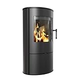 KRATKI Kaminofen aus Stahl Rollo bereit Satz Ø 150 7 kW mit Raumluftunabhängig, Blass Verkleidung,...