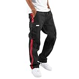 Freizeithosen für Herren Jogginghose mit Kordelzug Taschen Herren Baggy Chino Hose Herren...