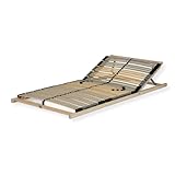 Sleepneo Lattenrost 80x200 cm - Kopfteil verstellbar 42 Latten 7-Zonen Traglast ca. 150 Kg Birken...