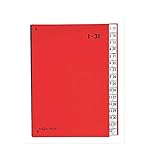 Pagna Pultordner 1-31, rot, für DIN A4 und Überformate