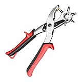 Lochzange für Leder, 6 Löcher Heavy-Duty Drehlocher, professionelle Lochstanzer als Leder...