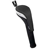 Andux Golf Schlägerkopfhüllen für Driver, 460 cc, Langer Hals schwarz