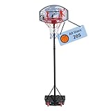 HUDORA Basketballständer All Stars 205 - höhenverstellbarer Basketballkorb mit Ständer für...