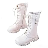 Stiefel Kinder Mädchen Gefütterte Gummistiefel Boots Klassische Winterstiefel Schnürstiefel mit...