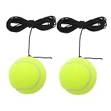 Beavorty 2-Teiliges Set Elastisches Tennistrainingsgerät Tennis-Trainingsball Tennisball trainieren...