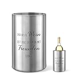 Yaryang Flaschenkühler Weinkühler Sektkühler Doppelwandig Edelstahl mit Stickers für Wein...