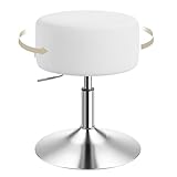 WOLTU Schminktisch Hocker, Schminkstuhl, Barhocker Rund, Höhenverstellbar, 360° Drehbar mit...