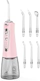 Munddusche Kabellos,Elektrische Zahnreiniger 5 Modi&300ML, Munddusche Testsieger mit 6 Jet-Tipps,...