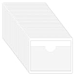 32 Stück Etikettenhalter Selbstklebend,10 x 6 cm Beschriftungsfenster Selbstklebend,...