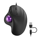 Nulea M509 Trackball Maus verdrahtet, Ergonomisches Design, Einfache Daumenkontrolle, Präzise und...