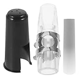 SHINYPASING 1 Satz Altsaxophon Blattschraube Metall mit ABS Schutzkappe und Rohrblatt für Alt...