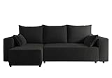 4ALL HOME Ecksofa mit Schlaffunktion Tobi 246x145 cm - Couch - Sofa mit Bettkasten - Eckcouch -...