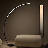 NEONA ICARUS Bogenlampe LED dimmbar – XXL Stehlampe in Schwarz, 2258 Lumen, 2700K Warmweiß, CRI...