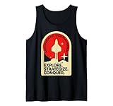 MoonBase Commander Retro-Spiel Explore Strategize Conquer Tank Top