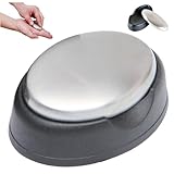 Edelstahl-Seife, Metall-Handgeruchsentferner, Seifenstück für Knoblauchfische mit Sockel aus...