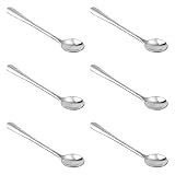 6 kleine Edelstahllöffel, 7,6 x 1,5 cm, Mini-Gewürzlöffel, niedliche kleine Löffel für...