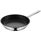 WMF Bratpfanne 28 cm, Edelstahlpfanne, Cromargan Edelstahl beschichtet, backofenfest