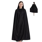 Wickelponcho – Neoprenanzug Wickelponcho mit verstellbarem Rundkragen, 1,2 m lang – schwarzer...