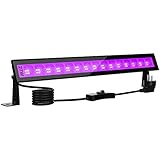 Onforu 27W LED Schwarzlicht, UV Bar Schwarzlichtlampe mit Stecker, IP66 Wasserdicht UV Strahler...