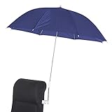 Stuhlschirm Sonnenschirm Ø 106 cm - blau - Schirm bis 2,5 cm Dicke - UV Schutz